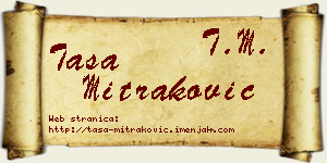 Tasa Mitraković vizit kartica